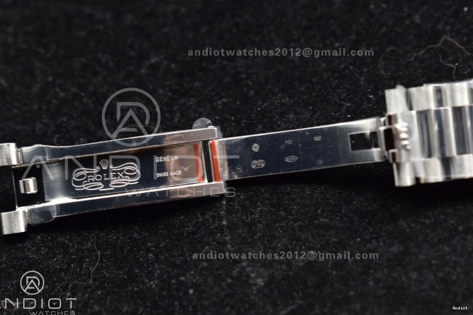 904L 40 Iced Roman Markers On Dial President Steel SS DayDate GMF Bracelet Blue A3255 V2 0123